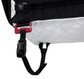 Pole tie detail of the UltrAspire Altruist 28L hydration pack