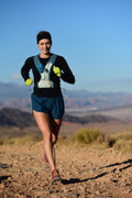 Model running in the UltrAspire Nucleus race/running vest